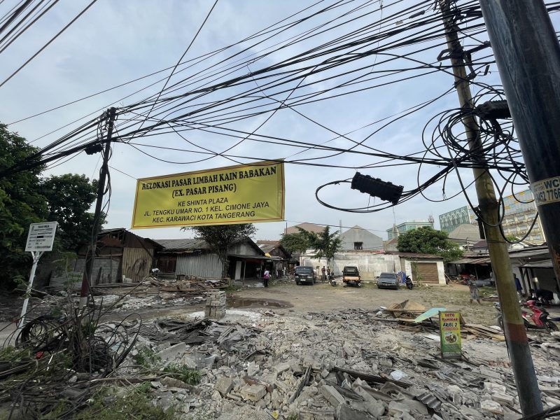 Lokasi Pasar Pisang Tangerang yang digusur | Dokumentasi: Boy Dowi