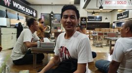 Ketua Front Rakyat Jakarta, Dimas saat sampai ucapan selamat pasangan calon gubernur Pramono Anung dan calon wakil gubernur Rano Karno atas kemenangan nya di Pilkada DKI Jakarta 2024 (28/11).