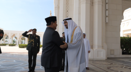 Keterangan Gambar: Presiden Prabowo disambut Presiden Mohammed bin Zayed Al Nahyan (MBZ) di Istanah Qasr Al Watn, Abu Dhabi, Sabtu (23/11/2024) | Dokumentasi: Setpres/Sumber: elshinta.com