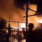 Keterangan: Kebakaran di Lorong Pertamina, Kelurahan Bagan Deli, Kecamatan Medan Belawan, Sabtu (7/12) dini hari | Tangkap Layar