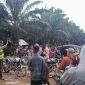 Masyarakat Desa Sungai Bungur protes untuk memperjuangkan hak atas lahan Skatol | Dokumentasi: Arsip