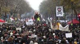 Demo Mogok Massal di Prancis | (Foto: AP Photo/Thibault Camus)