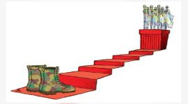 Ilustrasi karpet merah untuk TNI aktif di jabatan sipil | Sumber: PublicaNews.com/Bambang Sumarley