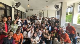 Kegiatan Halalbihalal, Civitas Mahasiswa dan Alumni UT bersama Bank BTN | Foto: April Julianus Daeli 