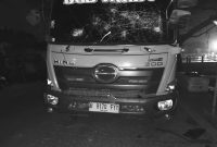 Mobil truk tanah yang diamankan Polsek Teluknaga. | Dokumentasi: Boy Dowi