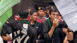 Fikri Fachri dalam aksinya bersama sejumlah Kader HMI Kabupaten Tangerang. | Dokumentasi: Spesial