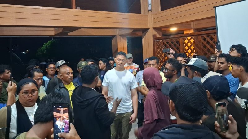 Pembubaran Nobar [Nonton Bareng] Film Pesta Babi oleh Aparat yang digelar Aliansi Jurnalis Independen (AJI) Ternate bersama Society of Indonesian Environmental Journalists (SIEJ) | Gambar : TimesMalut.com