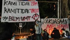 BEM Universitas Muhammadiyah Tangerang (UMT) Gelar Mimbar Bebas di Kawasan Pendidikan Cikokol, Tangerang | Foto: Topan Bagaskara/PENAMARA