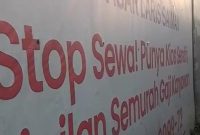 Spanduk promosi Pasar Laris Saiman Sentiong, dinilai rendahkan pekerja dengan mencantumkan kalimat “Cicilan semurah gaji karyawan” | Foto: tintaindonesia.id