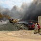 Kebakaran terjadi di area pengelolaan limbah ban bekas yang berada di dalam kawasan PT Indonesia Weda Bay Industrial Park (IWIP), Kabupaten Halmahera Tengah, Maluku Utara, Senin (31/8/2026). ANTARA/HO-IWIP