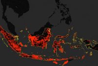 Sebaran Titik Panas Api Indonesia 2024 (Sekadar Ilustrasi) | Sumber : Instagram @iqbaal.aa9