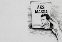 Ilustrasi buku "Aksi Massa" karya Tan Malaka | Sumber : Instagram: @matanem_